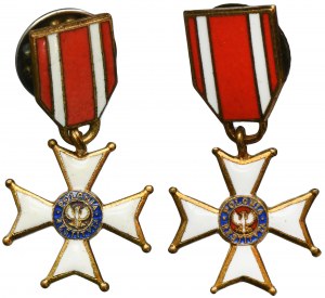 PRL, Miniatures of the Order of Polonia Restituta, 5th class (2 pcs.)
