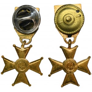 PRL, Miniatures of the Order of Polonia Restituta, 5th class (2 pcs.)