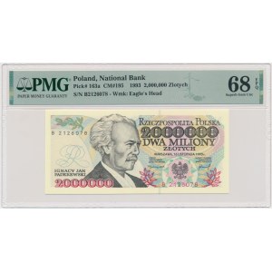 2 miliony złotych 1993 - B - PMG 68 EPQ