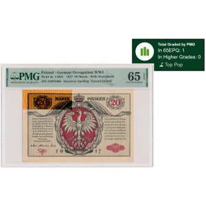 20 Mark 1916 - Jeneral - PMG 65 EPQ - BEST KNOWN