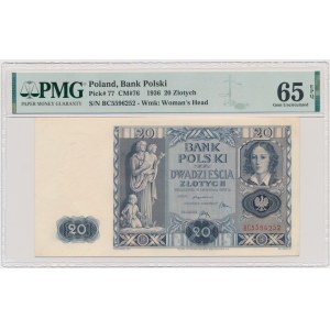 20 złotych 1936 - BC - PMG 65 EPQ