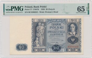 20 złotych 1936 - BC - PMG 65 EPQ