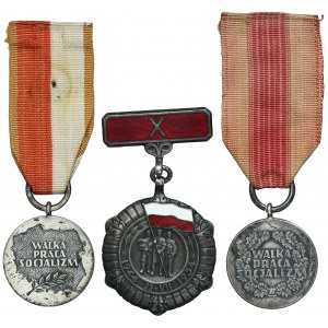 PRL, Medal X, XX, XXX PRL (3 pcs.)