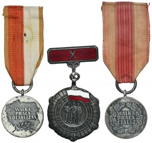 PRL, Medal X, XX, XXX PRL (3 pcs.)