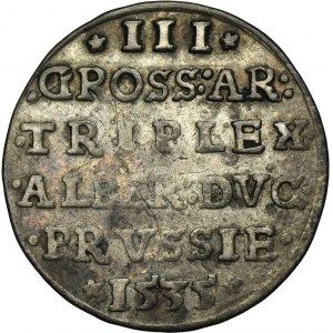Prussia, Albrecht Hohenzollern, 3 Groschen Königsberg 1535
