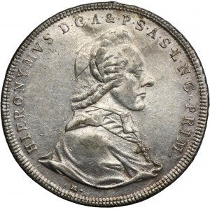 Austria, Archbishopric of Salzburg, Hieronymus von Colloredo, Thaler Salzburg 1784 M