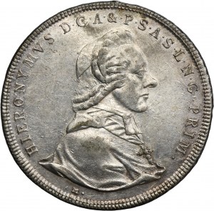 Austria, Archbishopric of Salzburg, Hieronymus von Colloredo, Thaler Salzburg 1784 M