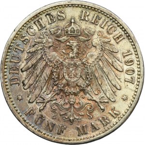 Niemcy, Królestwo Prus, Wilhelm II, 5 Marek Berlin 1907 A
