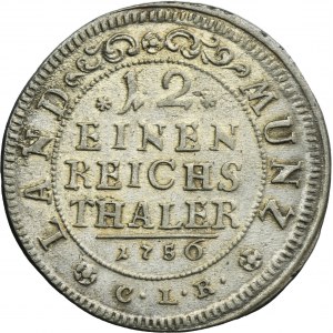 Germany, Margraviate of Brandenburg-Bayreuth, Friedrich, 1/12 Thaler Bayreuth 1756