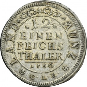 Germany, Margraviate of Brandenburg-Bayreuth, Friedrich, 1/12 Thaler Bayreuth 1756