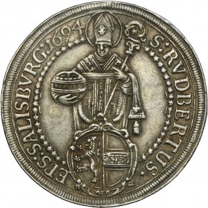 Austria, Archbishopric of Salzburg, Johann Ernst von Thun Hohenstein Thaler 1694