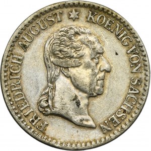 Germany, Kingdom of Saxony, Friedrich August I, 1/6 Thaler Dresden 1827