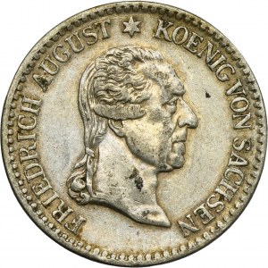 Germany, Kingdom of Saxony, Friedrich August I, 1/6 Thaler Dresden 1827