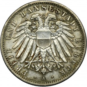 Germany, City of Lübeck, 2 Mark Berlin 1904 A - RARE