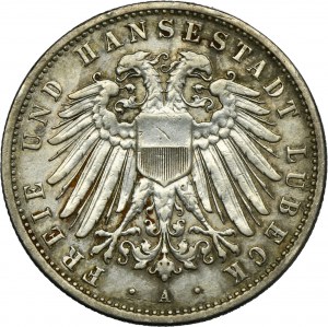 Germany, City of Lübeck, 2 Mark Berlin 1904 A - RARE