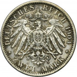 Germany, City of Lübeck, 2 Mark Berlin 1904 A - RARE