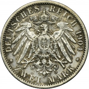 Germany, City of Lübeck, 2 Mark Berlin 1904 A - RARE
