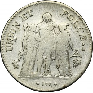 France, First Republic, 5 Francs Bayonne 1799 L