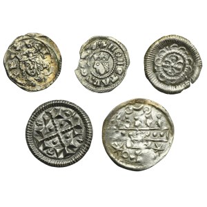Set, Hungary, Bela III and Bela IV, Obol and Denarius (5 pcs.)