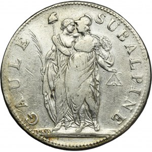Italy, Republic of Piedmont, 5 Francs Turin 1801