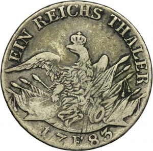Germany, Kingdom of Prussia, Friedrich II, Thaler Königsberg 1783 E