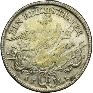 Silesia, Prussian rule, Friedrich II, Thaler Breslau 1751 B