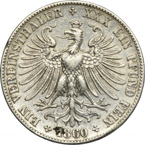 Germany, City of Frankfurt, Thaler Frankfurt 1860