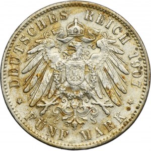 Germany, City of Hamburg, 5 Mark 1907 J