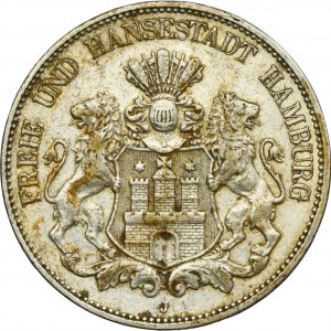 Germany, City of Hamburg, 5 Mark 1903 J