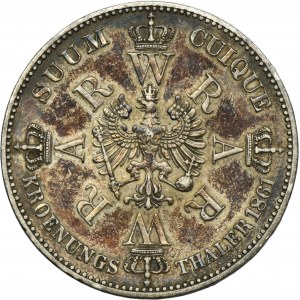Germany, Kingdom of Prussia, Wilhelm I, Crown Thaler Berlin 1861