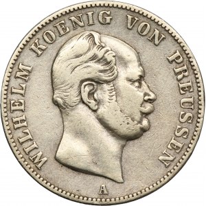 Germany, Kingdom of Prussia, William I, Thaler Berlin 1862