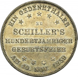 Germany, City of Frankfurt, Thaler 1859