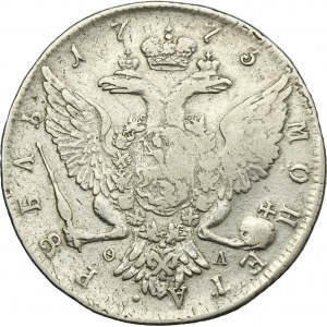Russia, Catherine II, Rouble Petersburg 1773 СПБ ФЛ