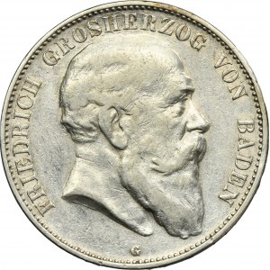 Germany, Grand Duchy of Baden, Friedrich I, 5 Mark Karlsruhe 1903 G