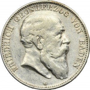 Germany, Grand Duchy of Baden, Friedrich I, 5 Mark Karlsruhe 1903 G