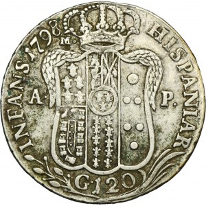 Italy, Kingdom of Naples, Ferdinand IV, 120 Grana Naples 1798 P-AP