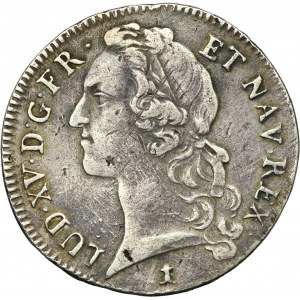 France, Louis XV, Ecu Montpellier 1748 N