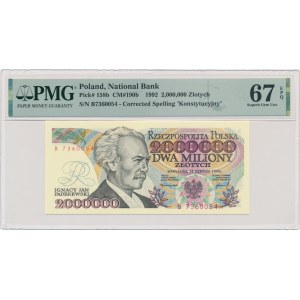 2 miliony złotych 1992 - B - PMG 67 EPQ