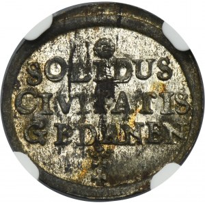 Michael I Wisnowiecki, Schilling Danzig 1670 - NGC MS62 - ex. Potocki