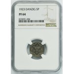 Free City of Danzig, 5 pfennige 1923 - NGC PF64 - PROOF