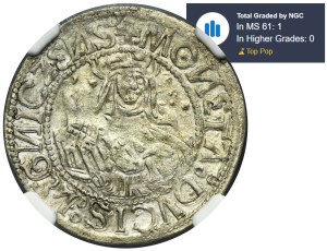 Silesia, Duchy of Liegnitz-Brieg-Wohlau, Friedrich II, Grochen Liegnitz undated - RARE - NGC MS61