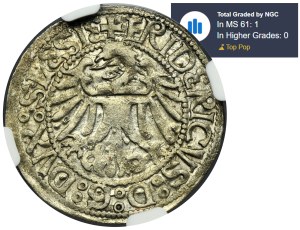 Silesia, Duchy of Liegnitz-Brieg-Wohlau, Friedrich II, Grochen Liegnitz undated - RARE - NGC MS61