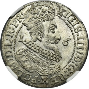 Sigismund III Vasa, 1/4 Thaler Danzig 1624/3 - PR• - NGC MS62