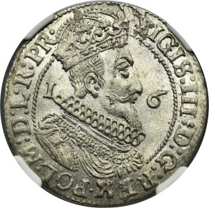 Sigismund III Vasa, 1/4 Thaler Danzig 1624/3 - PR• - NGC MS62
