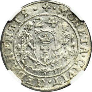 Sigismund III Vasa, 1/4 Thaler Danzig 1624/3 - PR• - NGC MS62