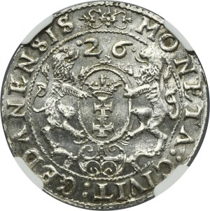 Sigismund III Vasa, 1/4 Thaler Danzig 1626 - PR• - NGC MS63