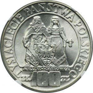 100 złotych 1966 Mieszko i Dąbrówka - NGC MS66