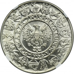 100 złotych 1966 Mieszko i Dąbrówka - NGC MS66