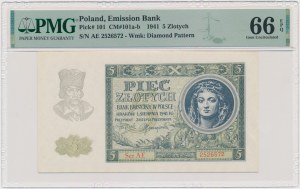 5 złotych 1941 - AE - PMG 66 EPQ