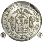 Augustus III of Poland, 3 Groschen Thorn 1763 SB - NGC MS63 - EXTREMELY RARE, ex. Potocki